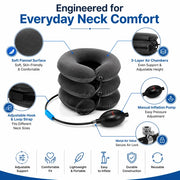 Cervical Spine Traction Neck Pillow – Adjustable Inflatable Neck Support Collar